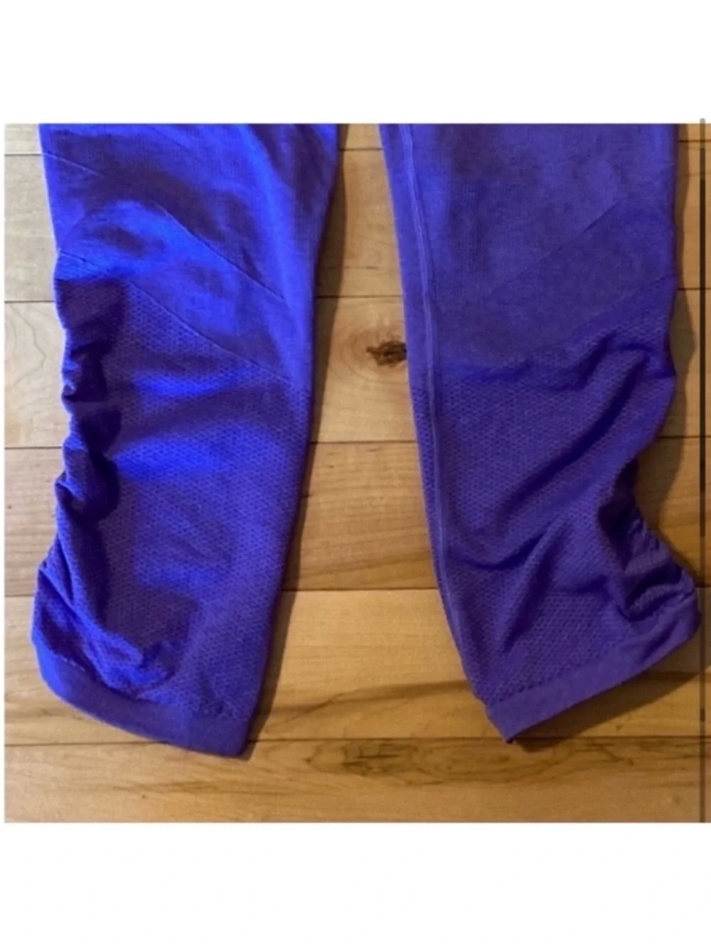 Ivivva by Lululemon purple cropped ruched sides leggings size fourteen